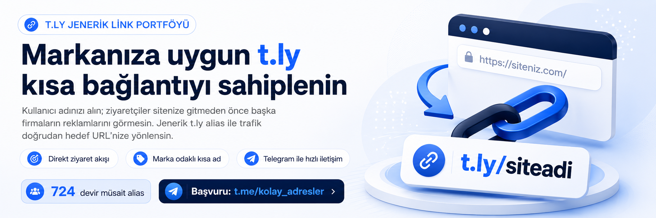Markanıza uygun t.ly aliasını bulun - jenerik kısa bağlantı portf&ouml;y&uuml;